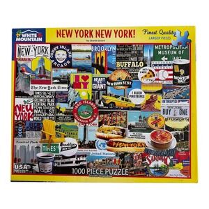 White Mountain New York New York 1000 Piece Jigsaw Puzzle Charlie Girard Collage